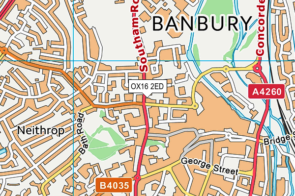 OX16 2ED map - OS VectorMap District (Ordnance Survey)