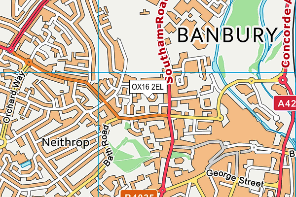 OX16 2EL map - OS VectorMap District (Ordnance Survey)