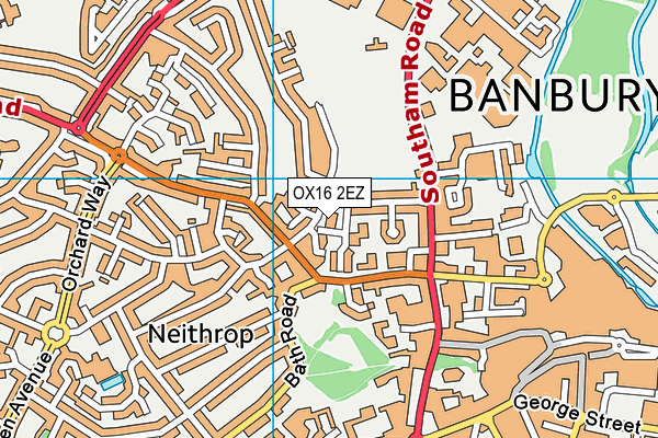 OX16 2EZ map - OS VectorMap District (Ordnance Survey)