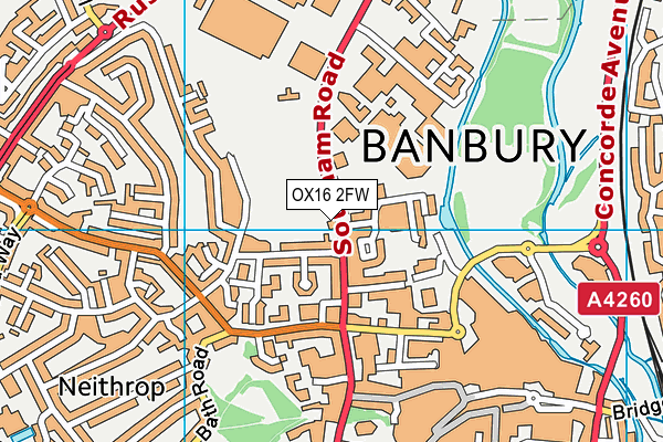 OX16 2FW map - OS VectorMap District (Ordnance Survey)