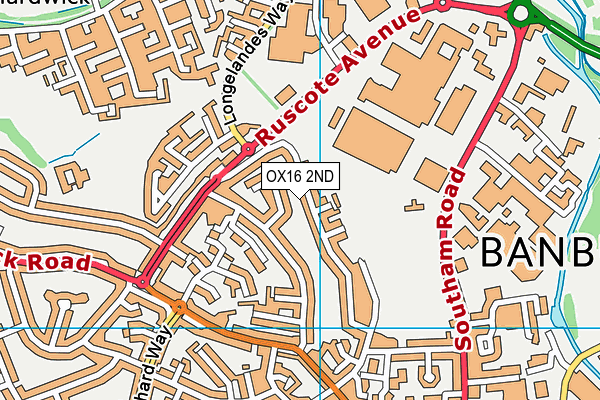 OX16 2ND map - OS VectorMap District (Ordnance Survey)