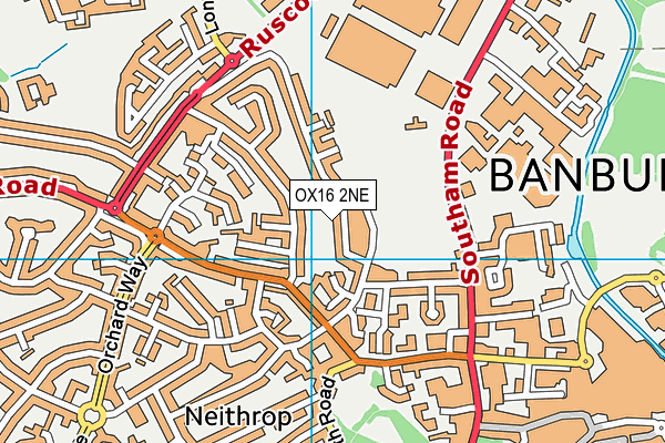 OX16 2NE map - OS VectorMap District (Ordnance Survey)