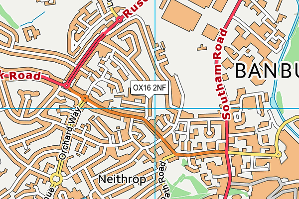 OX16 2NF map - OS VectorMap District (Ordnance Survey)