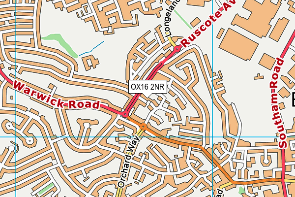 OX16 2NR map - OS VectorMap District (Ordnance Survey)