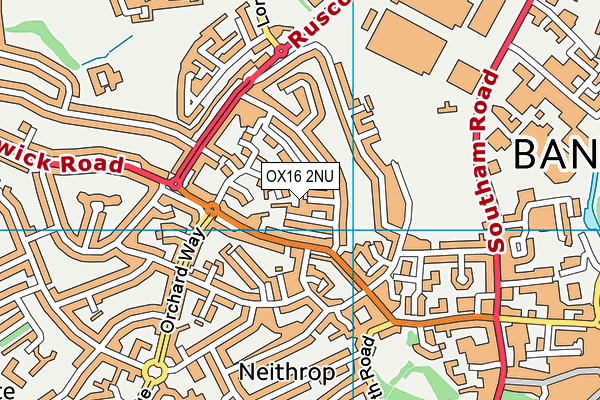 OX16 2NU map - OS VectorMap District (Ordnance Survey)