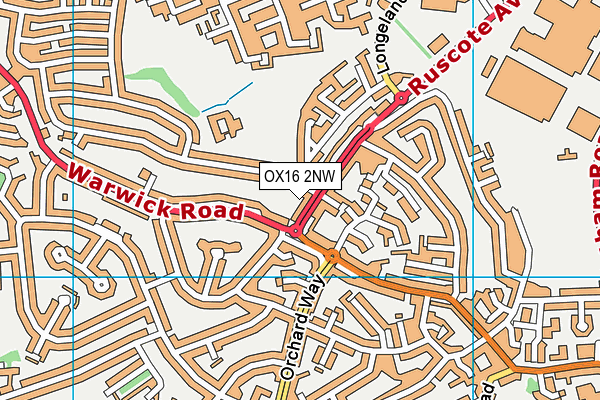 OX16 2NW map - OS VectorMap District (Ordnance Survey)