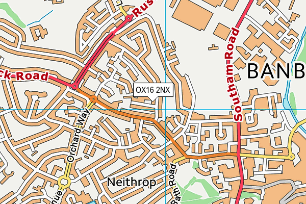 OX16 2NX map - OS VectorMap District (Ordnance Survey)