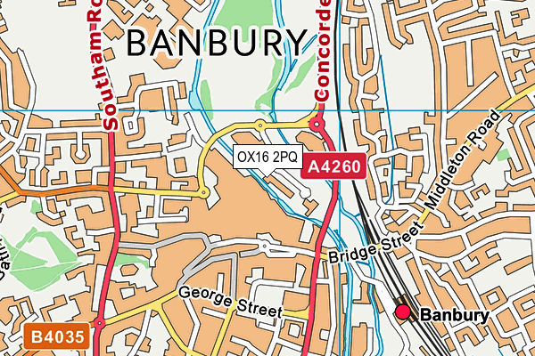 OX16 2PQ map - OS VectorMap District (Ordnance Survey)