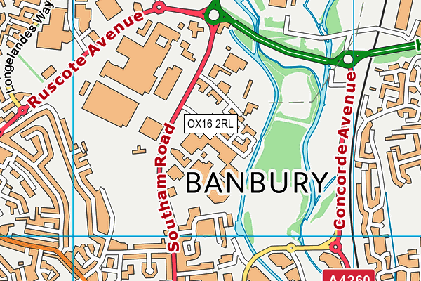 OX16 2RL map - OS VectorMap District (Ordnance Survey)