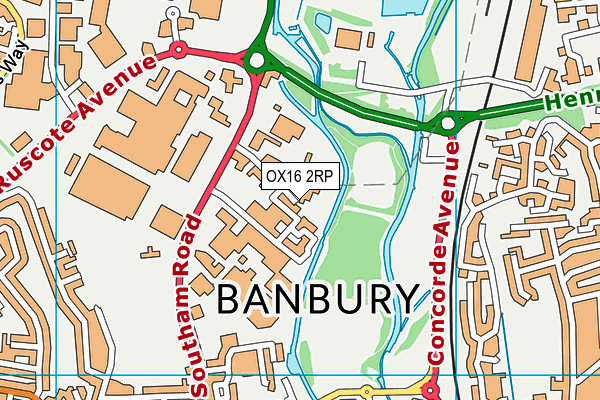 OX16 2RP map - OS VectorMap District (Ordnance Survey)