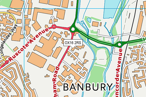 OX16 2RS map - OS VectorMap District (Ordnance Survey)