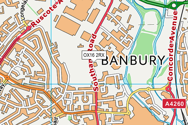 OX16 2RX map - OS VectorMap District (Ordnance Survey)