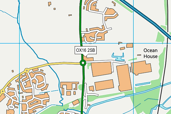 OX16 2SB map - OS VectorMap District (Ordnance Survey)