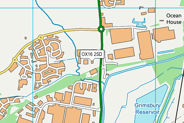 OX16 2SD map - OS VectorMap District (Ordnance Survey)