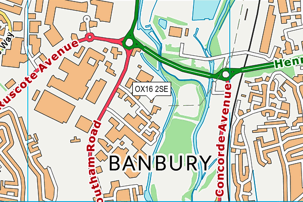 OX16 2SE map - OS VectorMap District (Ordnance Survey)