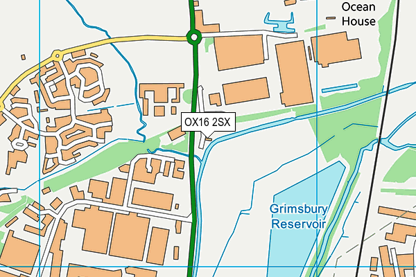 OX16 2SX map - OS VectorMap District (Ordnance Survey)