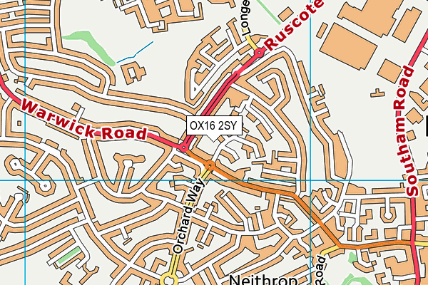 OX16 2SY map - OS VectorMap District (Ordnance Survey)