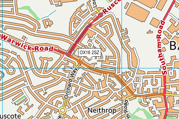 OX16 2SZ map - OS VectorMap District (Ordnance Survey)