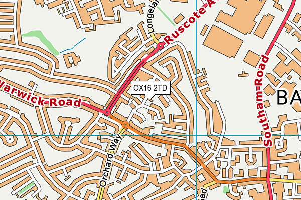 OX16 2TD map - OS VectorMap District (Ordnance Survey)