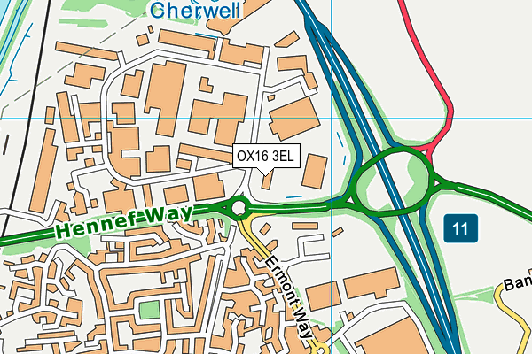 OX16 3EL map - OS VectorMap District (Ordnance Survey)