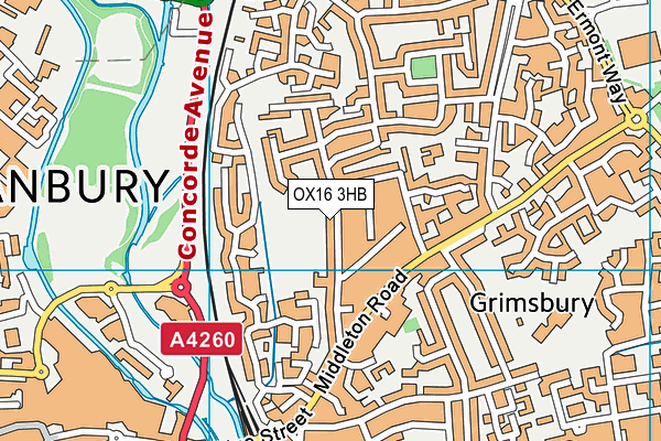 OX16 3HB map - OS VectorMap District (Ordnance Survey)