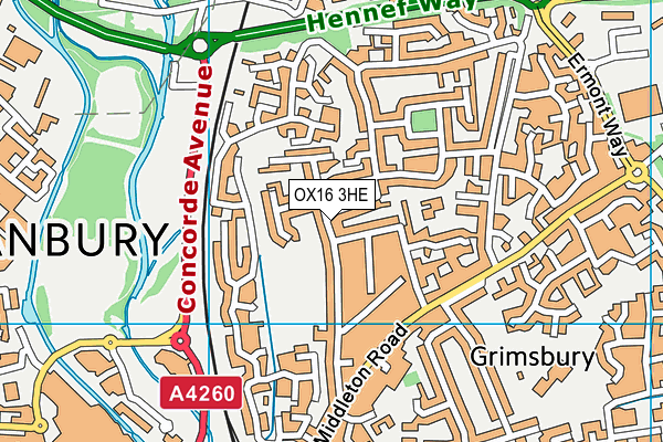 OX16 3HE map - OS VectorMap District (Ordnance Survey)