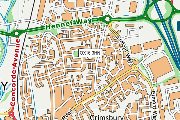 OX16 3HN map - OS VectorMap District (Ordnance Survey)