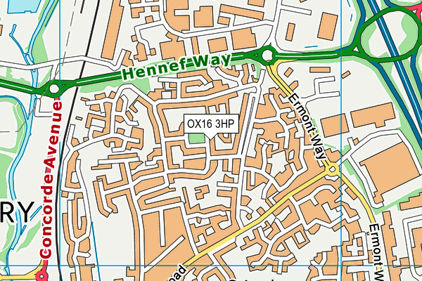 OX16 3HP map - OS VectorMap District (Ordnance Survey)