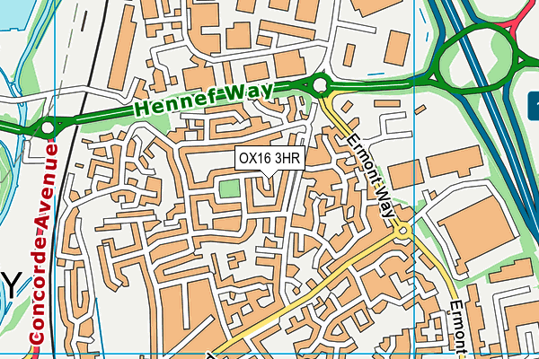 OX16 3HR map - OS VectorMap District (Ordnance Survey)