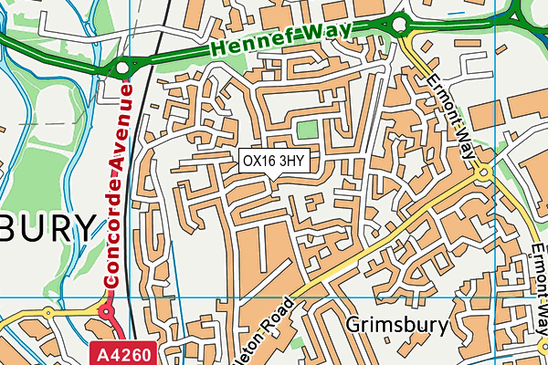 OX16 3HY map - OS VectorMap District (Ordnance Survey)