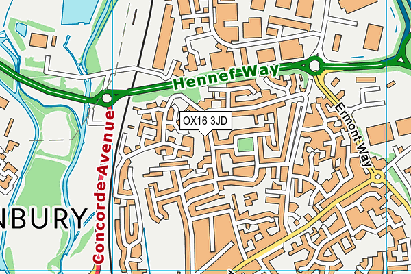 OX16 3JD map - OS VectorMap District (Ordnance Survey)