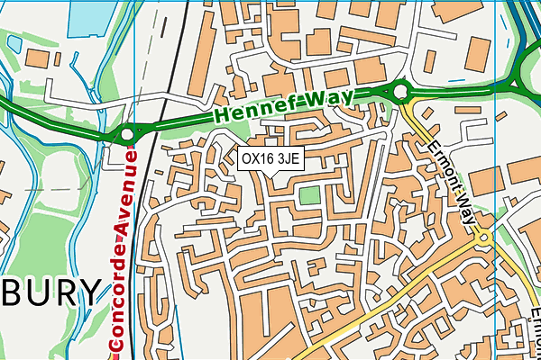 OX16 3JE map - OS VectorMap District (Ordnance Survey)