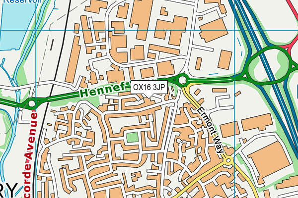 OX16 3JP map - OS VectorMap District (Ordnance Survey)