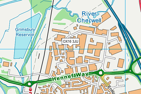 OX16 3JU map - OS VectorMap District (Ordnance Survey)