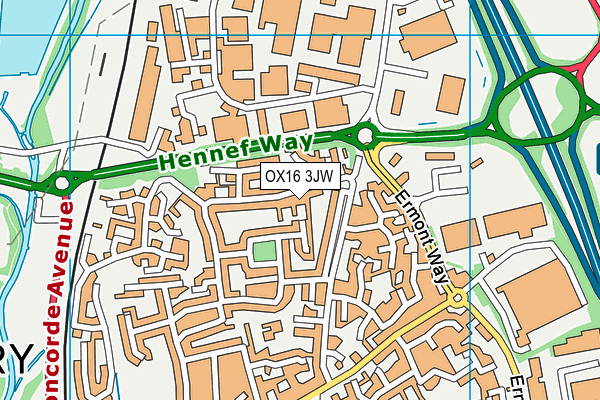 OX16 3JW map - OS VectorMap District (Ordnance Survey)