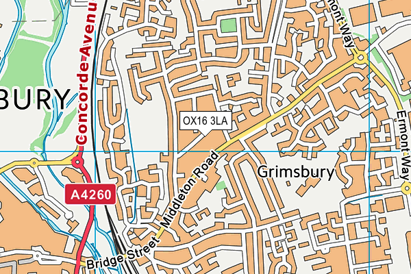 OX16 3LA map - OS VectorMap District (Ordnance Survey)