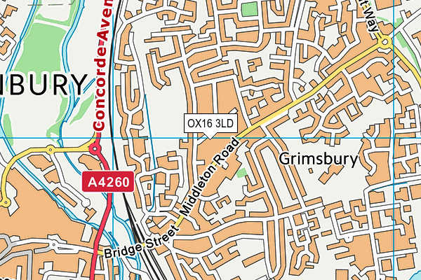OX16 3LD map - OS VectorMap District (Ordnance Survey)