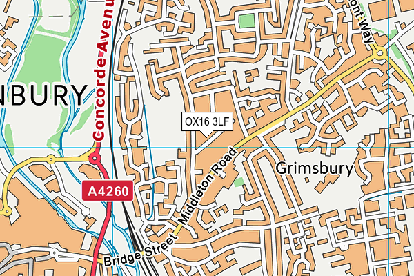 OX16 3LF map - OS VectorMap District (Ordnance Survey)