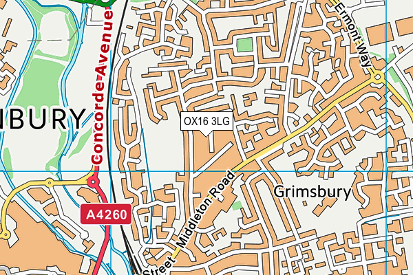 OX16 3LG map - OS VectorMap District (Ordnance Survey)