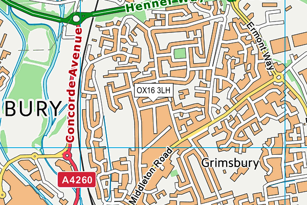 OX16 3LH map - OS VectorMap District (Ordnance Survey)