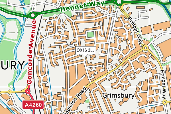 OX16 3LJ map - OS VectorMap District (Ordnance Survey)