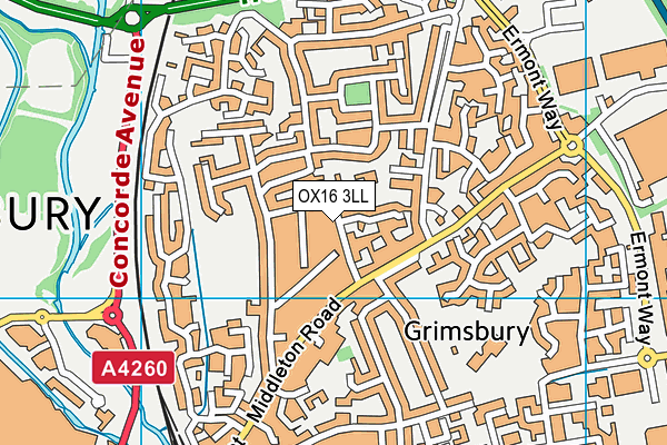 OX16 3LL map - OS VectorMap District (Ordnance Survey)