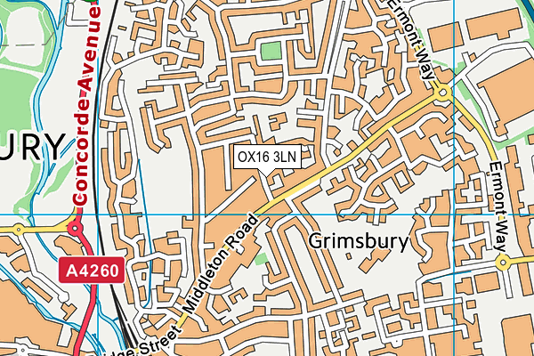 OX16 3LN map - OS VectorMap District (Ordnance Survey)