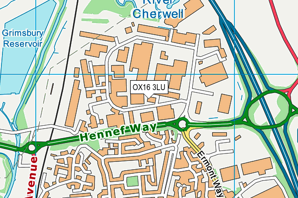 OX16 3LU map - OS VectorMap District (Ordnance Survey)