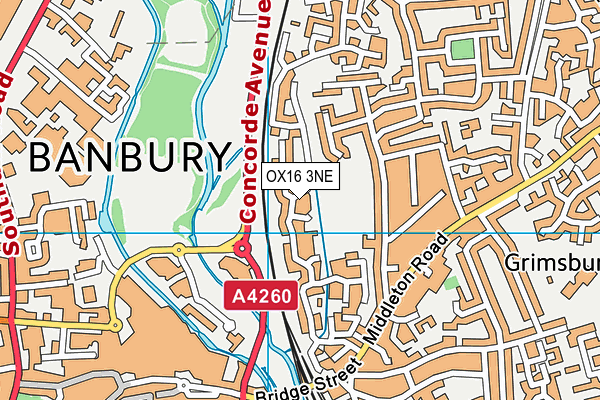 OX16 3NE map - OS VectorMap District (Ordnance Survey)