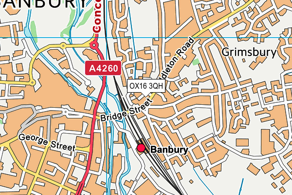 OX16 3QH map - OS VectorMap District (Ordnance Survey)