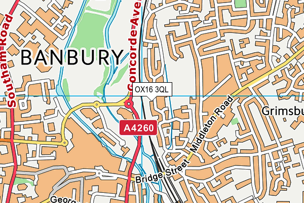 OX16 3QL map - OS VectorMap District (Ordnance Survey)