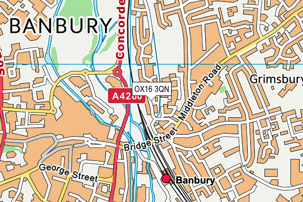 OX16 3QN map - OS VectorMap District (Ordnance Survey)