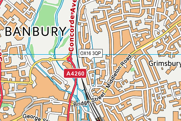 OX16 3QP map - OS VectorMap District (Ordnance Survey)