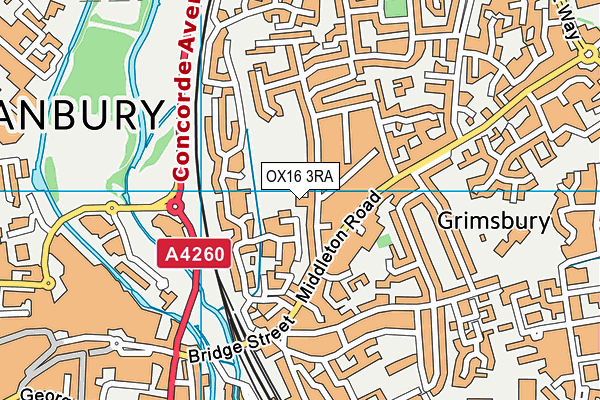 OX16 3RA map - OS VectorMap District (Ordnance Survey)